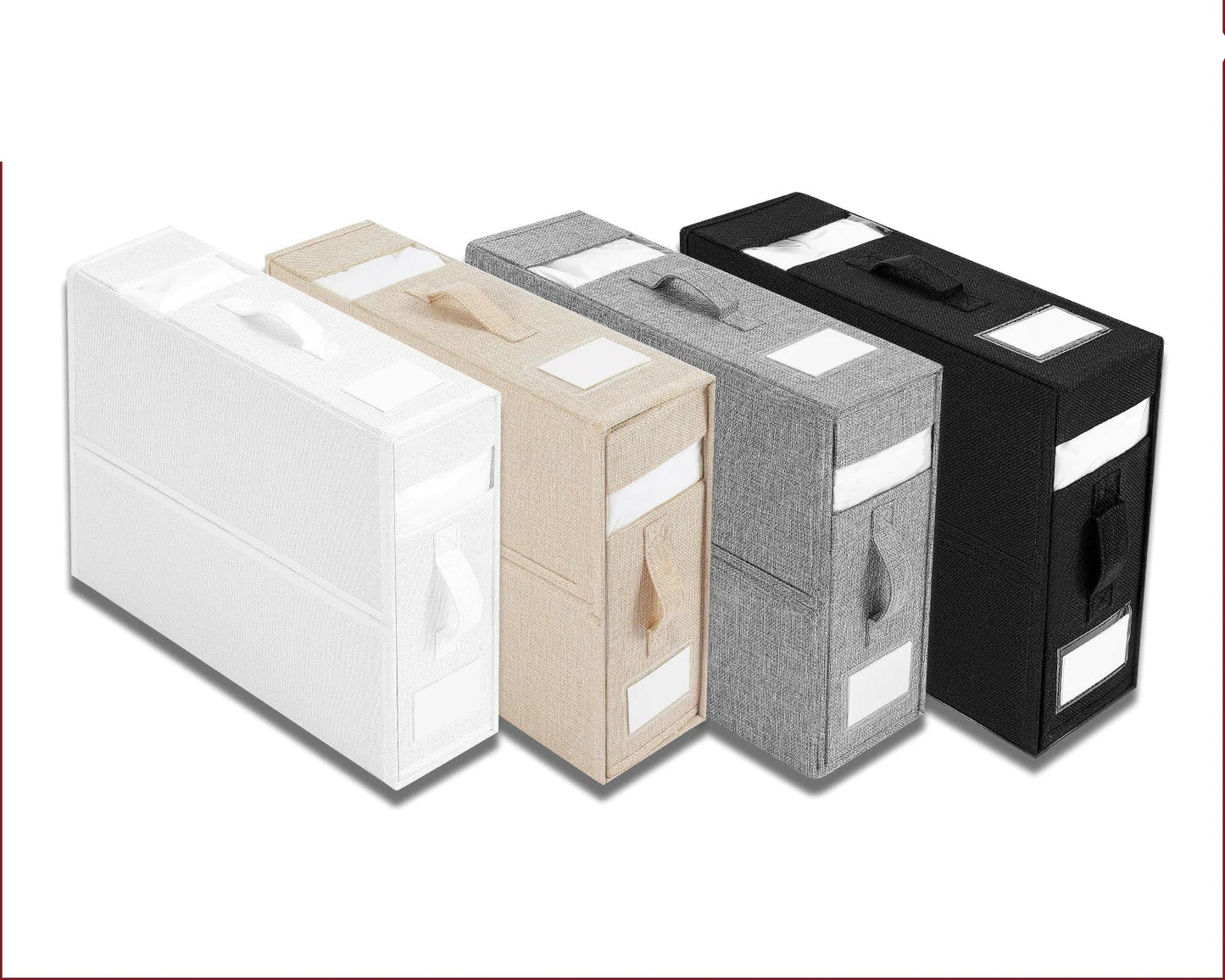 Fabric Bedding Storage Box Set for Closet (4 Pieces)