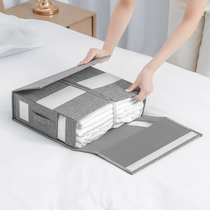 Fabric Bedding Storage Box Set for Closet (4 Pieces)